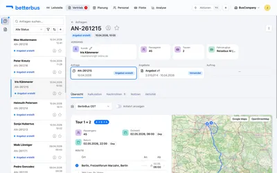 Screenshot Modul Vertrieb