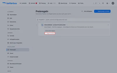 Die Gruppe steht jetzt als Knoten in der Kette. Sie ist gleich aufgeklappt und noch leer — eine Gruppe ohne Regeln tut nichts. Klicke auf „Regel erstellen“.