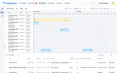 Screenshot Modul Planung