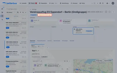 Wurde nach dem Versand etwas geändert, wechselt das Kennzeichen auf „Ungesendete Änderungen“. Der Kunde hat dann einen anderen Stand als das System — die Bestätigung will erneut gesendet werden.