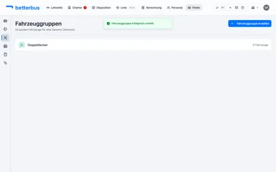 Fertig: Die Gruppe ist angelegt. Fahrzeuge kannst Du ihr beim Anlegen oder Bearbeiten zuordnen.