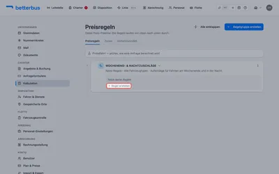 Die Gruppe steht jetzt als Knoten in der Kette. Sie ist gleich aufgeklappt und noch leer — eine Gruppe ohne Regeln tut nichts. Klicke auf „Regel erstellen“.