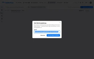 Nimm Dir die zehn Sekunden für den Grund. Die Zeile verschwindet aus der Warteschlange, aber nächsten Monat fragt jemand, wo die 292,42 € geblieben sind — und dann steht die Antwort daneben.